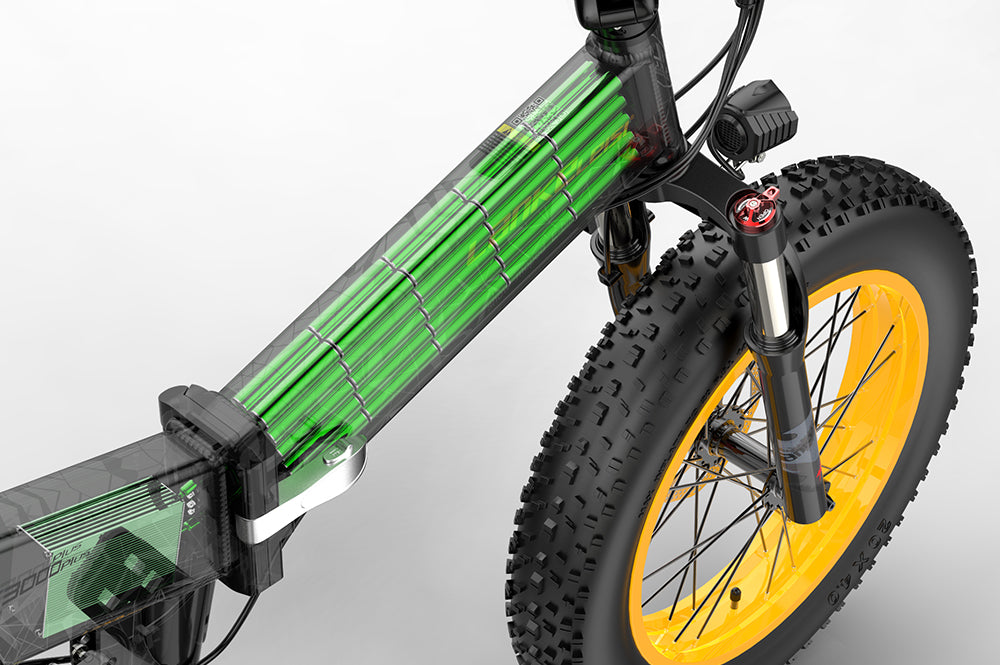 Lankeleisi electric bicycle lithium-ion battery, specialized Li-ion battery for LANKELEISI e-bike, black with branding details visible